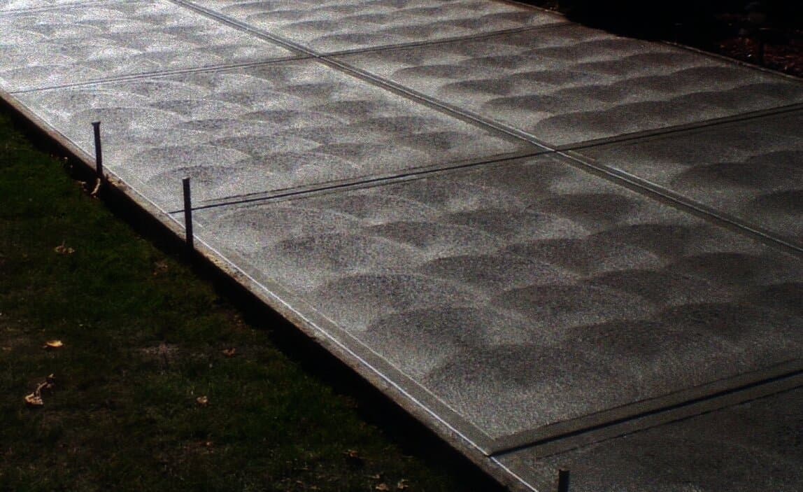 swirl finish concrete driveway construction